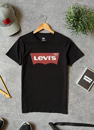 Чорна базова футболка майка levi’s оригінал розмір xs унісекс левайс