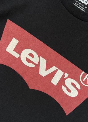 Черная базовая футболка майка levi’s оригинал размер xs унисекс левайс4 фото