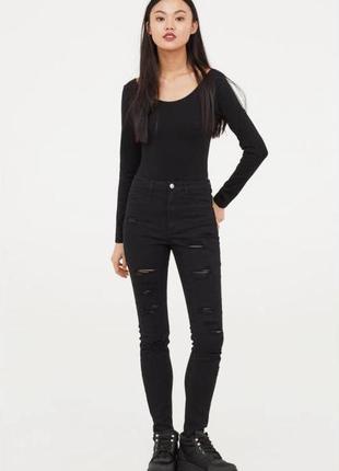 Джинси super skinny high від бренду h&m