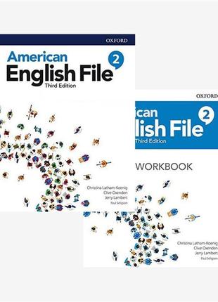 American english file third edition 2 student's book + workbook. учебник и рабочая тетрадь