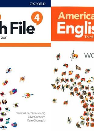 American english file third edition 4 student's book + workbook. навчальний і робочий зошит