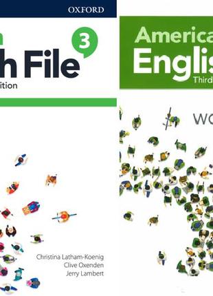 American english file third edition 3 student's book + workbook. навчальний і робочий зошит