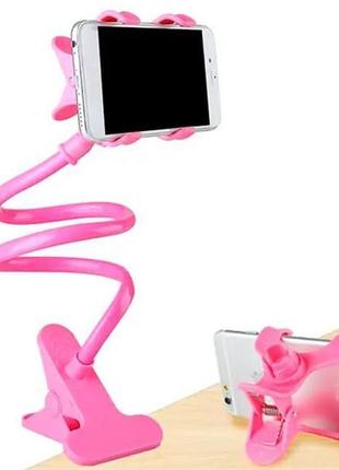 Lazy holder – универсальный гибкий держатель для телефонов pink9 фото