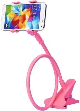 Lazy holder – универсальный гибкий держатель для телефонов pink8 фото