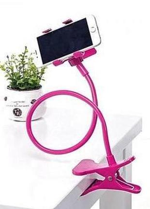 Lazy holder – универсальный гибкий держатель для телефонов pink4 фото