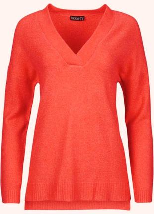 Тонкий приятный к телу яркий пуловер janina