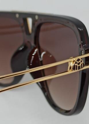 Maybach окуляри чоловічі сонцезахисні коричневі з золотом градієнт8 фото