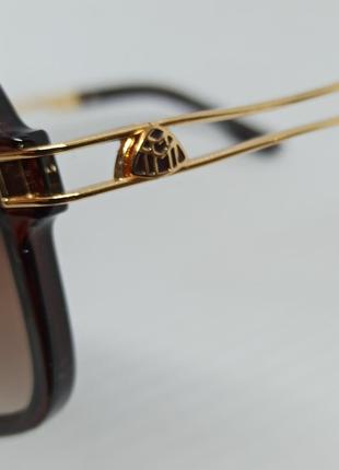 Maybach окуляри чоловічі сонцезахисні коричневі з золотом градієнт9 фото