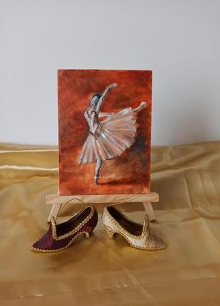 Картина масляными красками балерина4 фото