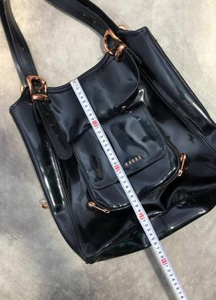 Универсальная черная сумка из мягкой pu кожи10 фото