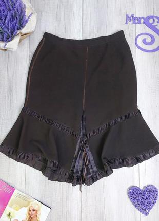 Женская юбка a&m миди коричневая размер 48 l