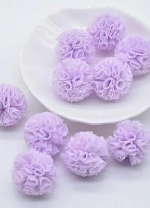 Помпон из фатина 1 см сиреневый