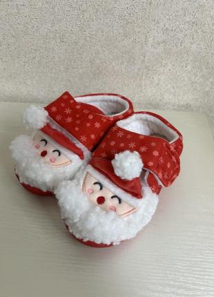 Капці тапочки новорічні теплі