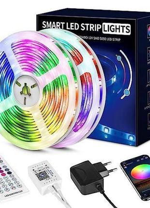 Світлодіодна стрічка beaeet 20m 5050 rgb з дистанційним керуванням та синхронізацією музики