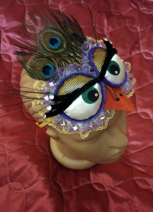 Карнавальная маска павлин райская птица жар птица  костюм павлина