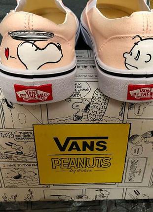 Vans x peanuts slip on smack pearl. сліпони ванс. кеди венс, венс5 фото