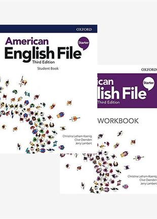 American english file third edition starter student's book + workbook. навчальний і робочий зошит