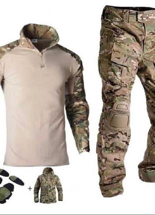 Комплект форми - штани, убакс, куртка мультикам multicam softshel