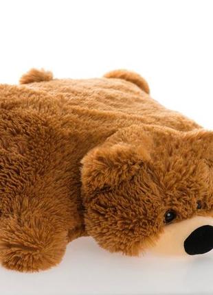 Подушка іграшка алена ведмедик 55 см коричнева