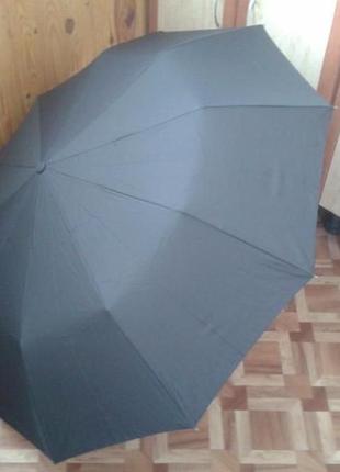 Зонт чоловічий чорний 9 спиць пряма ручка