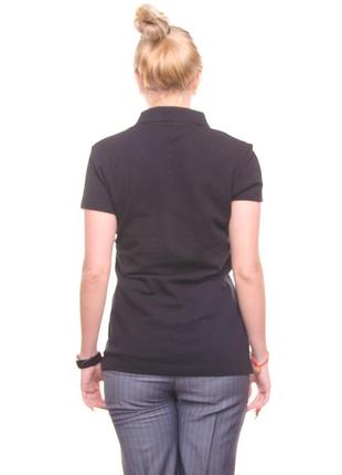 Bono женская футболка поло черный 400101 (с манжетом)6 фото