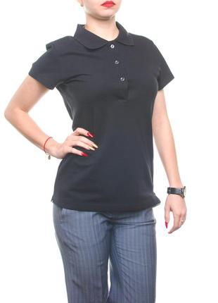 Bono женская футболка поло черный 400101 (с манжетом)2 фото