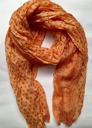 Шарф весенний оранжевый