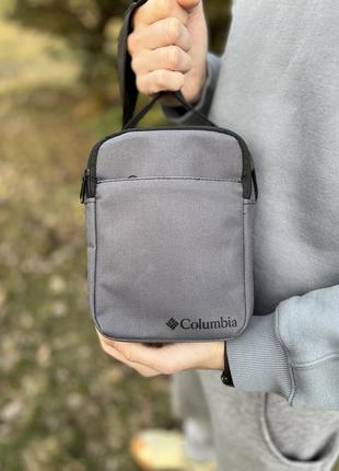Сумка columbia серая / мужская спортивная сумка через плечо коламбия / барсетка columbia4 фото