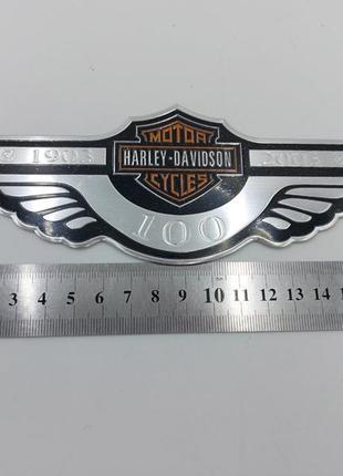 Шильдик на бензобак (емблема) harley-davidson  (170 * 65мм)