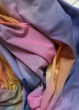 Сітчасте різнобарвне плаття міді з вирізами tally weijl10 фото