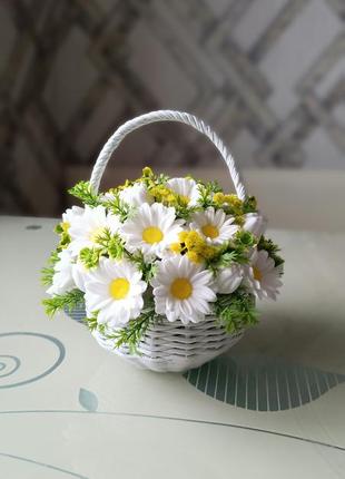 Букет нежных ромашек с мыла ручной работы