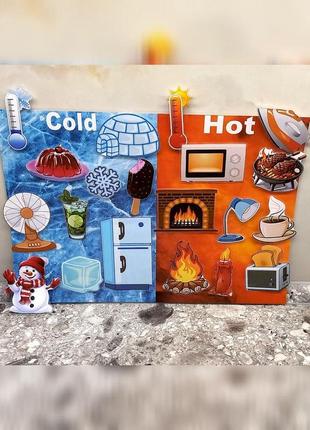 Гра cold hot — холодне гаряче. розвивальна гра. гра на липучках.