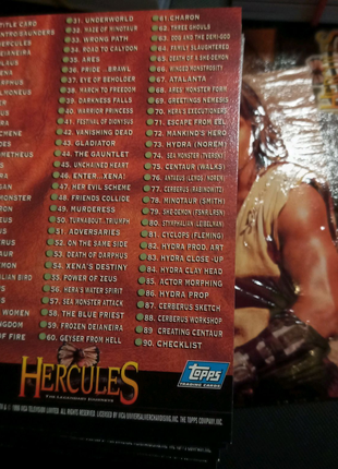 Hercules xena warrior princess коллекционные карточки topps 19965 фото