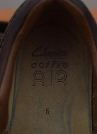 Кожаные полуботинки, туфли, кроссовки на липучке clarks gore-tex, 40 размер. оригинал7 фото