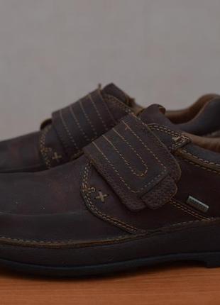 Кожаные полуботинки, туфли, кроссовки на липучке clarks gore-tex, 40 размер. оригинал2 фото