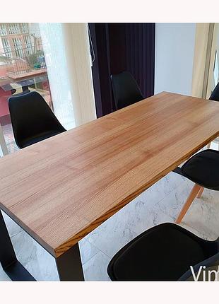 Топ стіл лофт! масив ясена, 1800*900. смуга 100*10 (!)