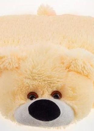 Подушка-іграшка аліна ведмедик 45 см персикова