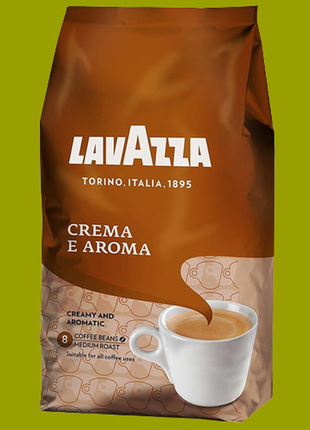 Кава в зернах lavazza crema e aroma 1 кг