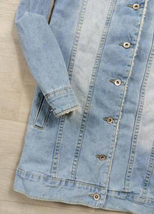 Удлиненная джинсовая куртка шерпа2 фото