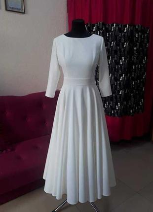 Плаття весільне коротке міді | весільна сукня | свадебное платье1 фото
