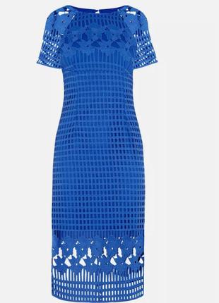 Warehouse grid lace pencil dress