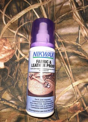 Пропитка для взуття nikwax fabric & leahter spray 125мл