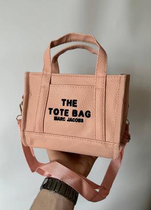 Жіноча сумка marc jacobs tote bag small pink1 фото