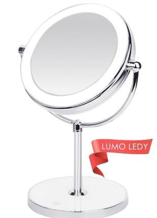 Косметичне дзеркало настільне lumo для макіяжу з led під...3 фото