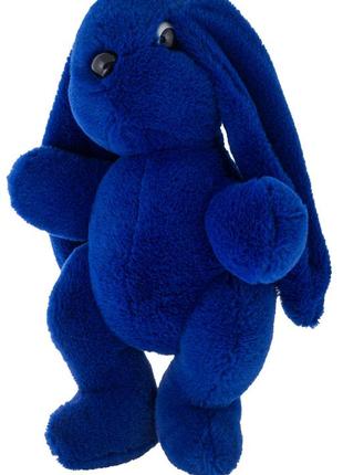 Мягкая игрушка кролик 30 см алина синий3 фото