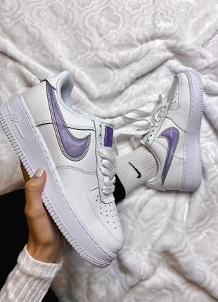 Женские кроссовки nike air force 1 white & purple