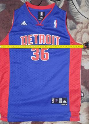 Подростковая баскетбольная майка adidas nba detroit pistons3 фото