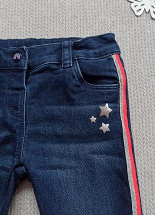 Детские стрейчевые джинсы 9-12 мес штаны для девочки2 фото
