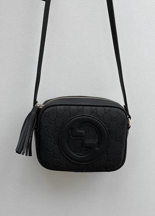 Gucci blondie small shoulder bag black5 фото