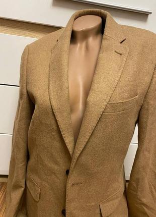 Стильный шерстяной пиджак, цвет кемел2 фото